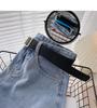 Spring 2022 Women's Korean Style Wide-Leg Denim Shorts - Casual, Slimming, Versatile Rolled-Up Design