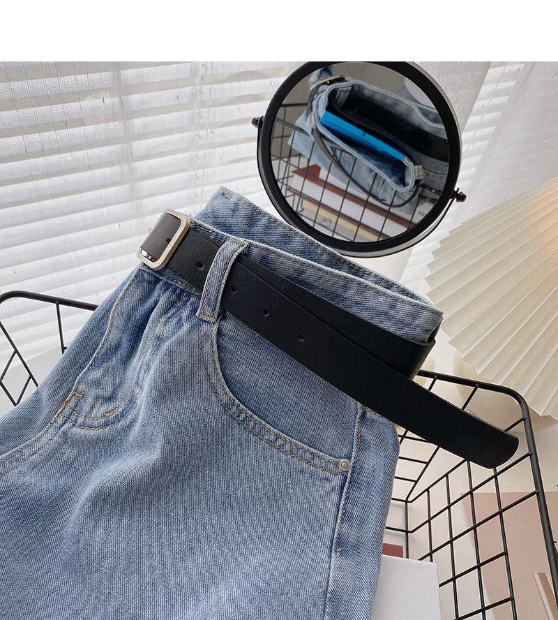 Spring 2022 Women's Korean Style Wide-Leg Denim Shorts - Casual, Slimming, Versatile Rolled-Up Design