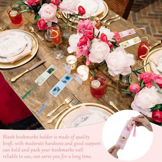 50 Stück DIY-Lesezeichen-Anzeigekarten. Personalisieren Sie Ihre Lesezeichen. Umweltfreundliche Lesezeichenkarten mittlerer Größe