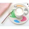 French Blanc ceramic color long spoons (2 types, 1 set), Cream, Mocha, Korean popular tableware