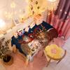 Winter Christmas Plaid Red Holiday Festive Tablecloth Household Waterproof Girly Heart Coffee Table Cover Tablecloth
