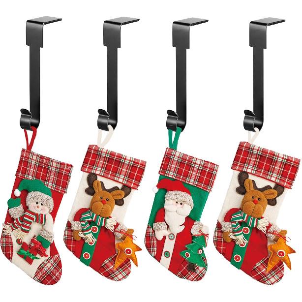 Christmas Stocking Holders Mantel Hook Hangers Fireplace Hooks Hanger Christmas Stocking Hook Fireplace Hanger Grip for for Christmas Party