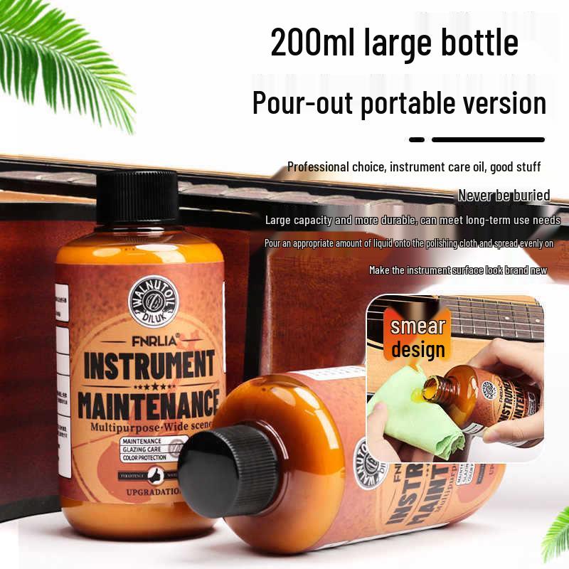 Guitar & Ukulele Maintenance Oil: Electric Guitar Cleaner & Moisturizing Wax