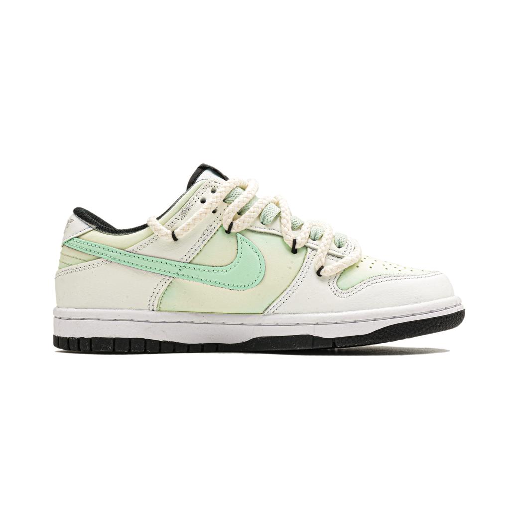 Nike Dunk Mint Ice Shoes Cushioning, Wear Resistant Low Top Skateboard Shoes Unisex White Green DD1503-101(Team1096-)