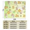 Super Warm BlanketsBoy Girl Picnic Rilakkumas Lucky Four-Leaf Throw Blanket  Flannel Bedspread For Outdoor Funny Sofa Bed Cover