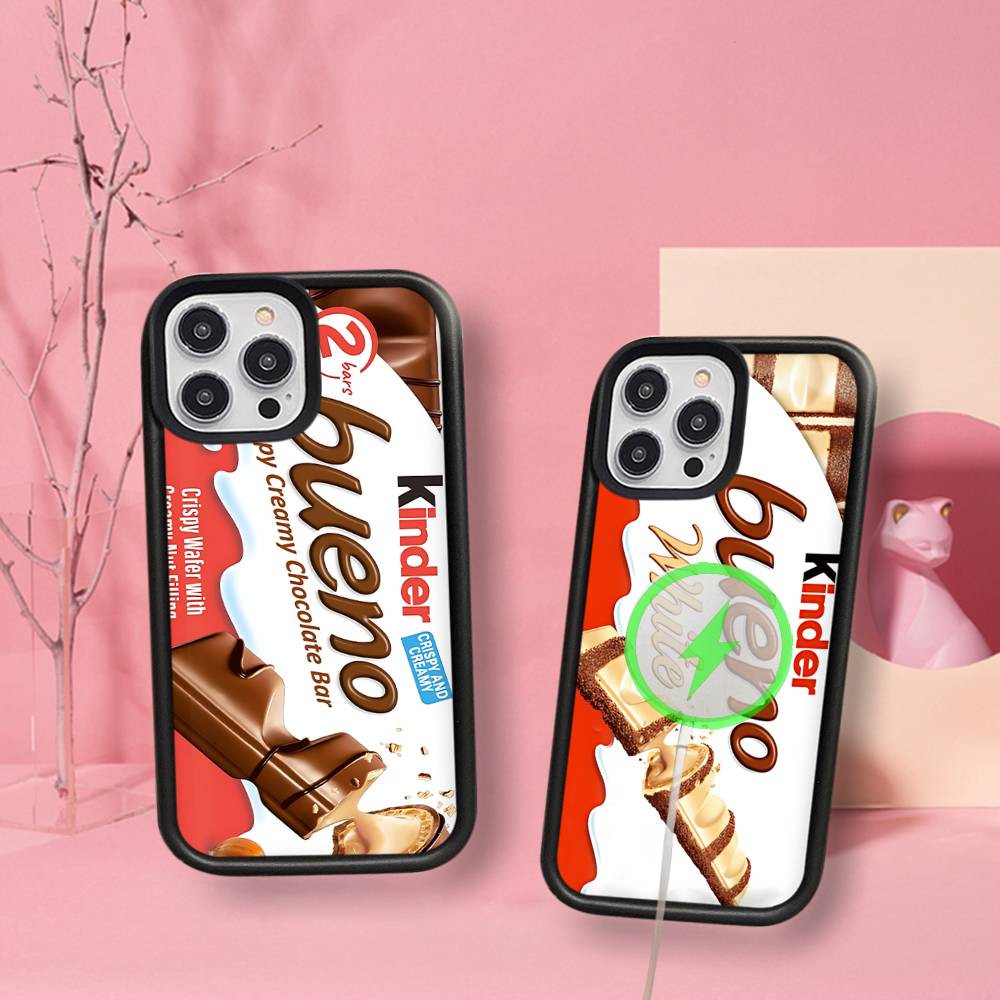Cute Kinder Surprise Eggs Logo For Magsafe Magnetic Phone Case Wireless PC+TPU For IPhone 11 12 13 14 15 16 17 Pro Max Plus