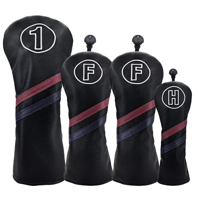 PU Leather Golf Club Protective Sleeve: Head Covers for Woods, Irons, and Putters
