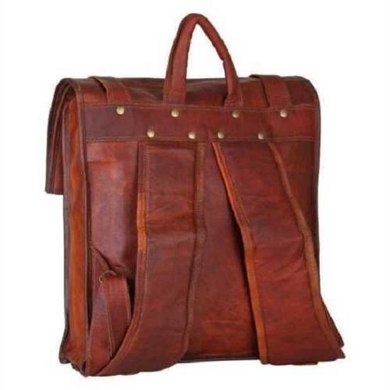 Hochwertiger Laptop-Rucksack aus Leder, groß, zum Wandern, Reisen, Camping, Handgepäck