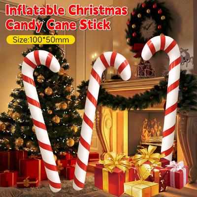 1-3PCS 90CM Inflatable Christmas Candy Cane Xmas Candy Cane Balloons Xmas Tree Hanging Ornament New Year Party Decor Christmas G