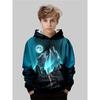 Autumn Cartoon Pattern 3D Printed Top Fashionable Casual Long Sleeved Children's Boy Hoodies