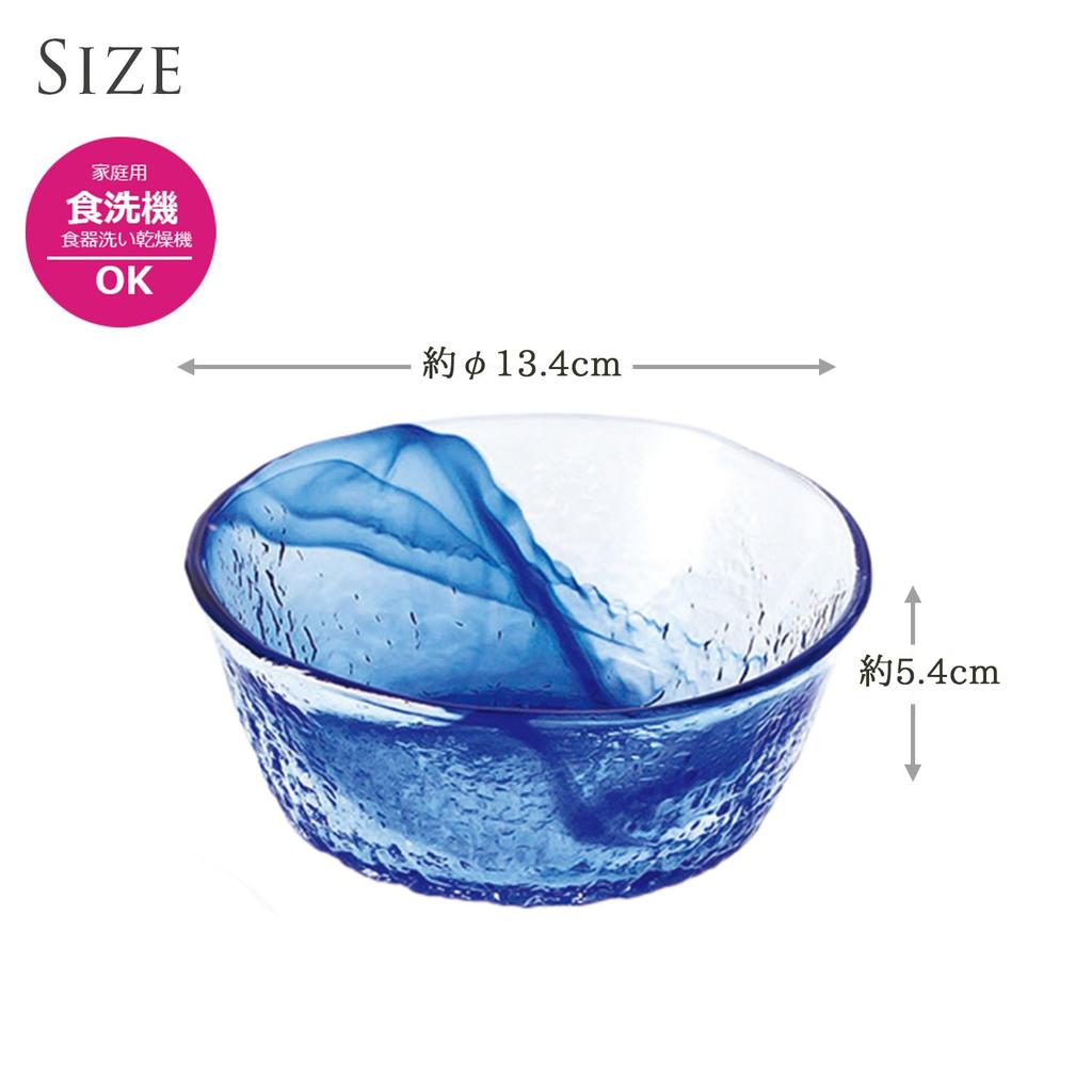 Toyo Sasaki Glass Ryusou Small Bowl Made in Dishwasher Set of Noodle Medium Side Deep Glass Gift Set Set, Japan, Safe, 5, Bowls, Bowls, Bowls, Dishes,