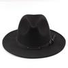 Unisex British Wool Felt Flat-Top Fedora Hat for Autumn/Winter