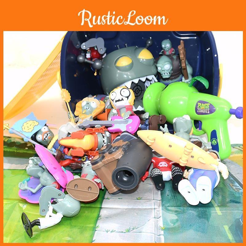 Plants Vs Zombies Action Toy Set With Storage Bucket And Figures Plantandzombie