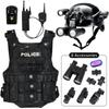 Children's Police Toy Set Full Tactical Gear with Helmet, Walkie-Talkie, Body Camera, and COS Accessories