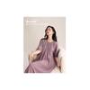 [Ebyec] Women's Room Dress Nightgown Pajamas Summer 100% Cotton Short Sleeve Double Gauze Soft Loungewear Breathable and Absorbent Spring Autumn