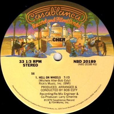 12inch Record CHER - Hell On Wheels / Git Down (Guitar G NBD20189 Casablanca 1979 US Dance & Electronica Used