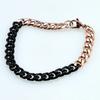 Neues 316L Edelstahl Rosé und Schwarz Dual Hip Hop Armband Fußkettchen