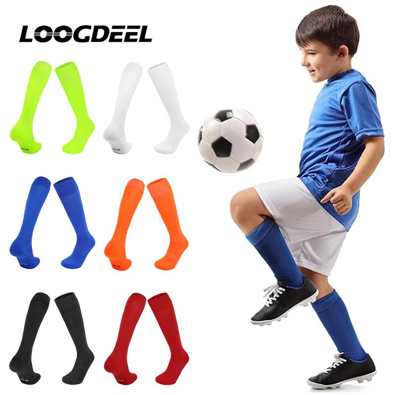Loogdeel Children Adult Football Soccer Socks Breathable Over Knee High Football Long Socks Outdoor Sports Rugby Stockings