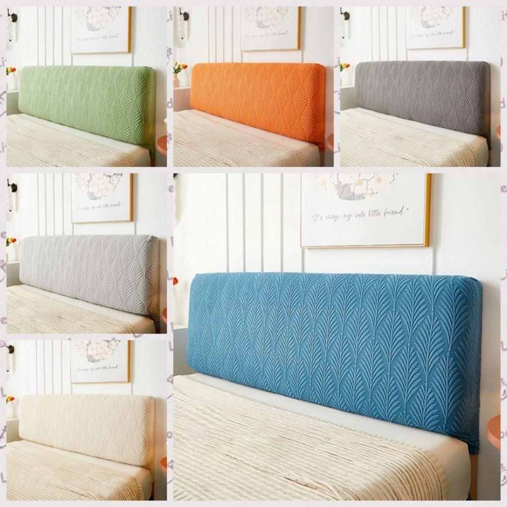 

All-inclusive Elastic Bedside Dust Cover Solid Color Headboard Cover Home Bedroom Decor 120cm-Style 2