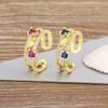 Nidin Double Layer Zircon Round Rings For Women Open Adjustable Gold Plated Accessories Jewelry Birthday Gift Bijoux Femme