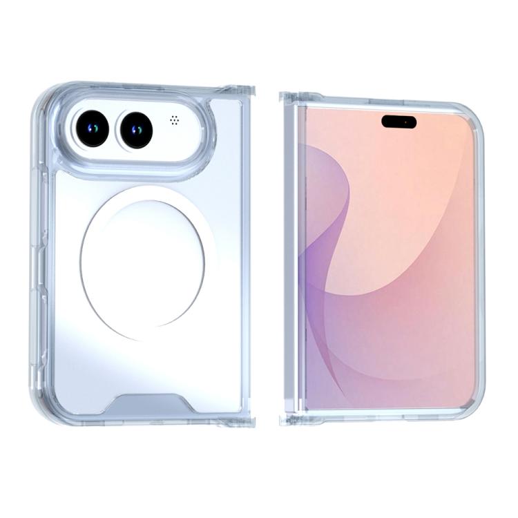 Crystal Clear Acrylic Magnetic Phone Case For iPhone Duo, Hard Transparent Magsafe Wireless Charging Cover