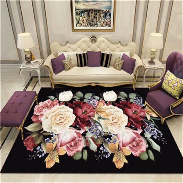 Flower Pastoral 3D Printed Carpet Home Decor Entrance Door Mats Living Room Rugs Carpets In The Bedroom Children Carpet Bath Mat