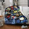Superhero Mashup Adventure Flannel Blanket Super Soft Warm Cozy Blanket For Sofa Bed Office Travel Allseason Home Decor Gift