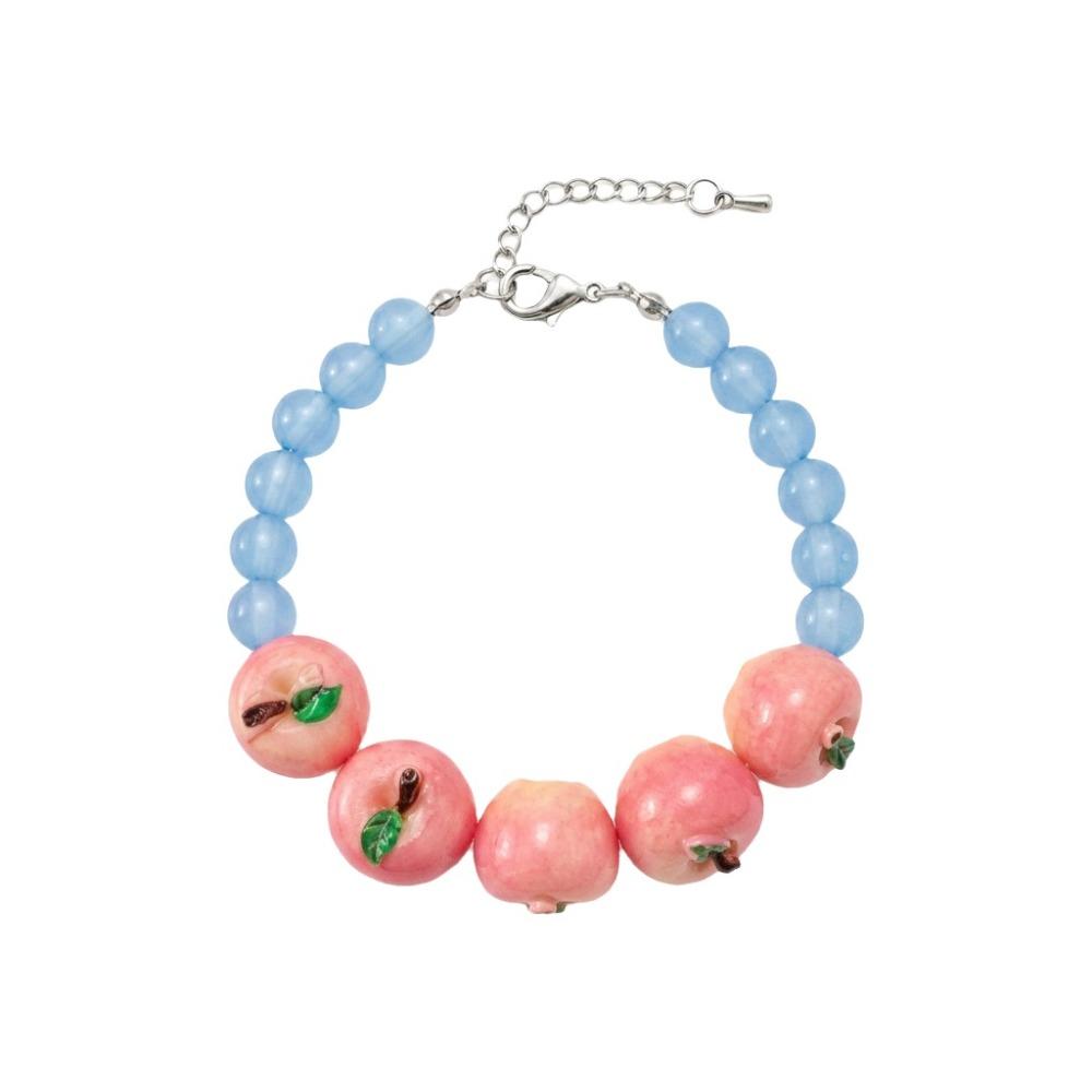 Exaggerated Lemon Bracelet Colorful Beads Stacked Bracelet Cute Fruit Beaded Bracelet  Girls Wear