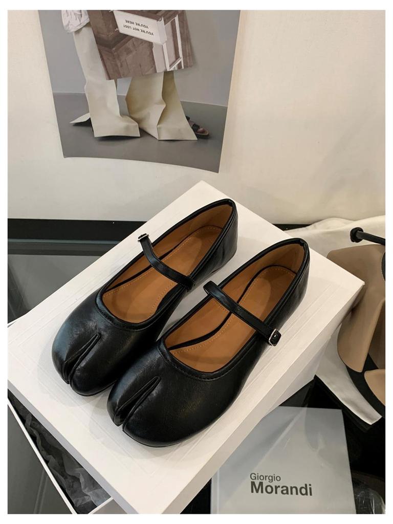 Modne Buty Tabi Ninja Damskie Płaskie Baleriny z Dzielonym Palcem Baleriny Damskie Mokasyny na Okrągłym Obcasie Tacones Damskie Mokasyny Marka Mujer
