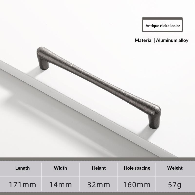 Vintage And Minimalist Antique Nickel Color Copper Brown Furniture Handles Cabinets Drawers Wardrobes Door Handles