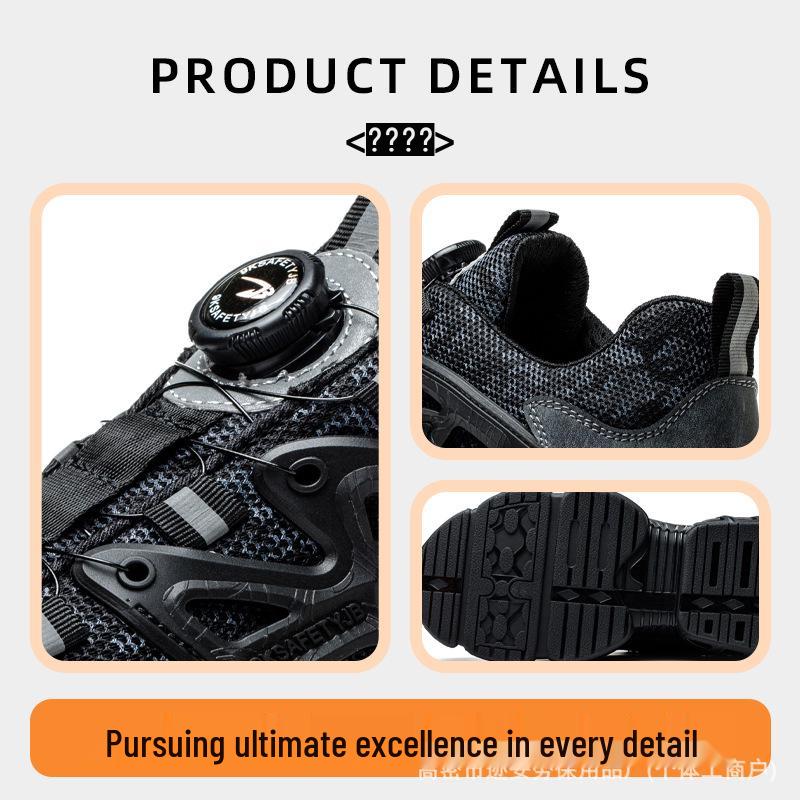 Lightweight Anti-Smash & Anti-Puncture Safety Work Shoes - Comfortable, Durable, and Ideal for Long Hours.