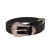 New Antique Bronze Three-piece Set, Retro Brown Western-style PU Women's Belt, Domestic Sales, Versatile Women's Belt
