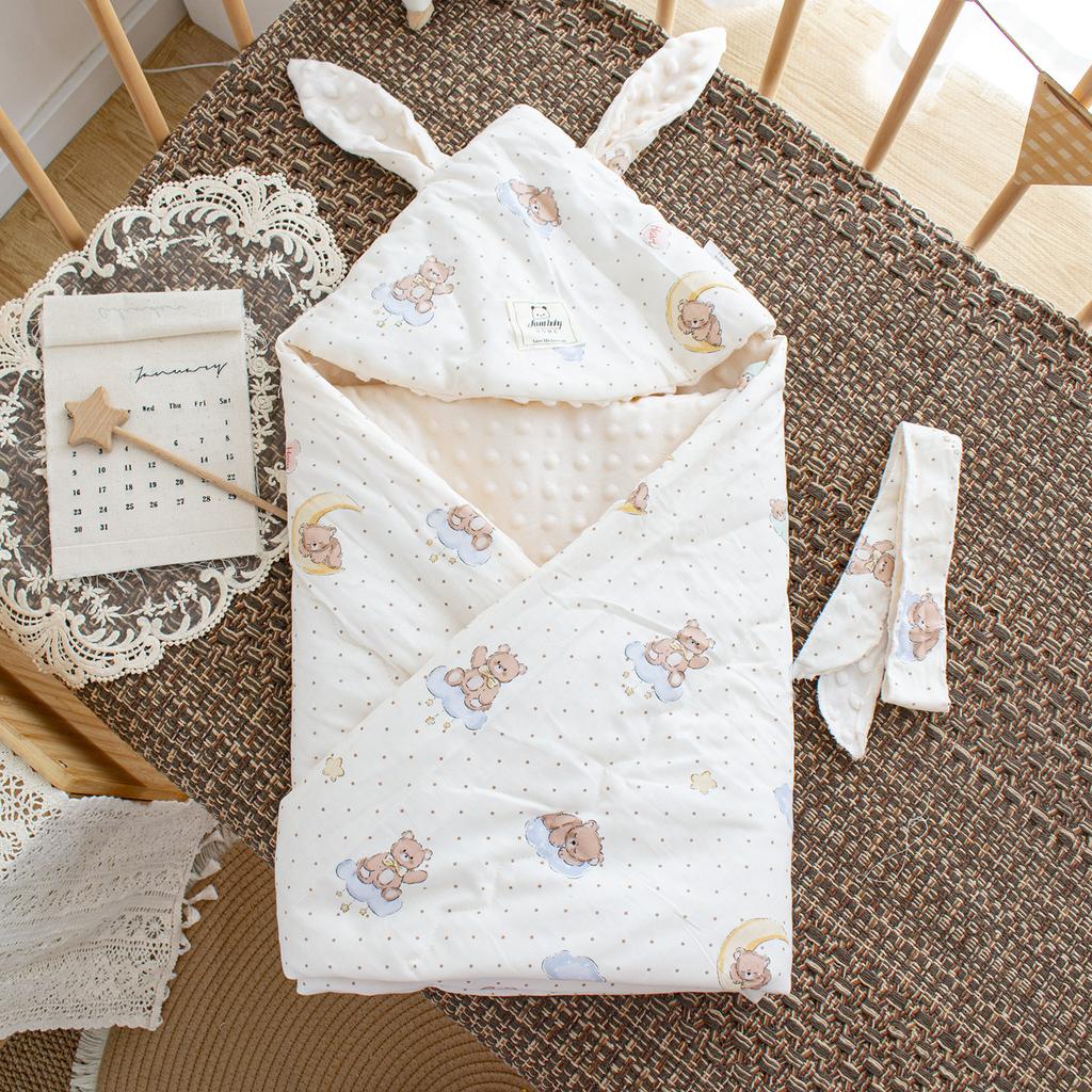Geburtszimmer Halte-Steppdecke Doudou Samt Beruhigt Neugeborenes Babytasche Steppdecke Vier Jahreszeiten Verdickt Pucktuch Baumwolle Neugeborenen-Steppdecke