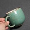 200ml Green Glaze Kiln Change Ceramic Mug with Lid Water Cup Coffee Cup