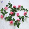 24m Silk Long Rose Fake Flower Ivy Vine Leaf Garland Wedding Party Home Decor