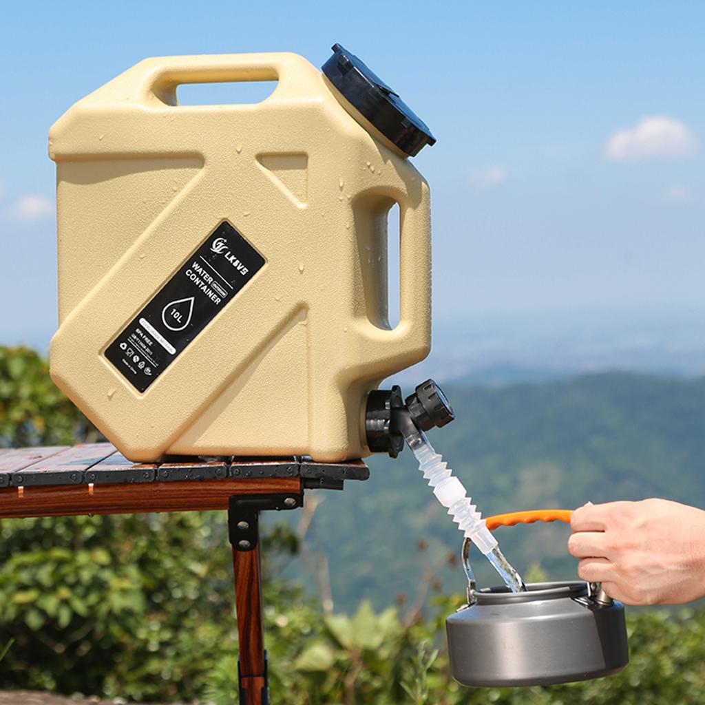 10L Water Storage Container Leak-Proof Water Dispenser Carrier Large Capacity Water Storage Tank for Vehicle Car Camping