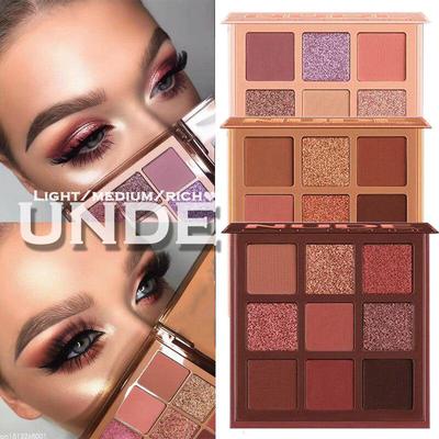 9 Colors Nude Eye Shadow Kit Matte Glitter Eyeshadow Palette Makeup Diamond Glitter Metallic Shiny