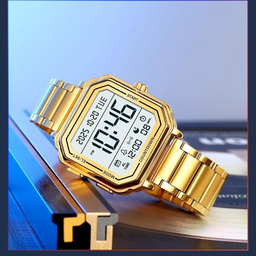Sport EL Light Casual Watch Chronograph Countdown Stopwatch Digital Wristwatch Mens Clock