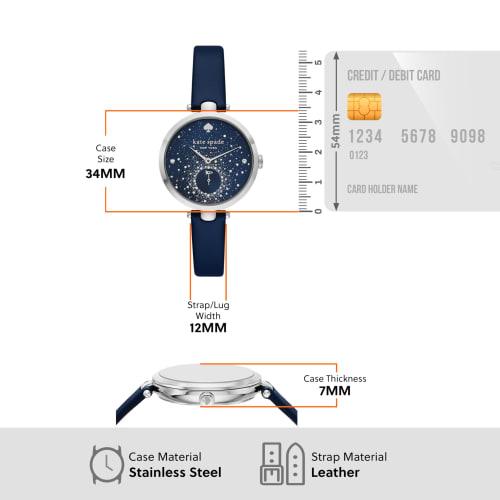 Kate Spade New York Women's Three-Hand Stainless Steel Watch, KSW1848