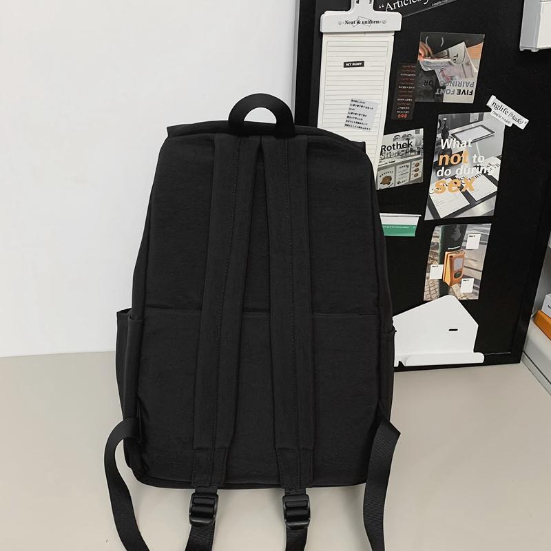 Einfarbig Schultasche College-Stil Männer Leichter wasserdichter Rucksack Frauen Klasse Pendlerrucksack