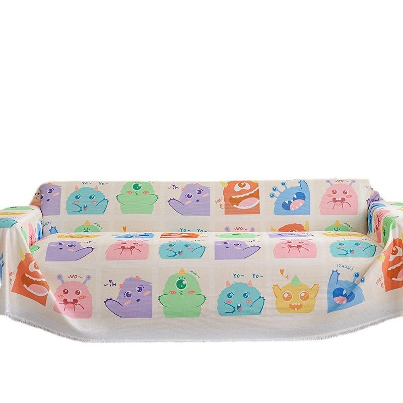 Cartoon Ice Silk Sofa Cover Towel Sofa Cover All-Inclusive Sofa Cover Four Seasons Universal Sofa Cushion