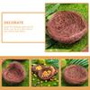 16Pcs Simulated Bird Nest Garden Bird Nest Ornaments Decorative Photography Props Dinner Plate Decor