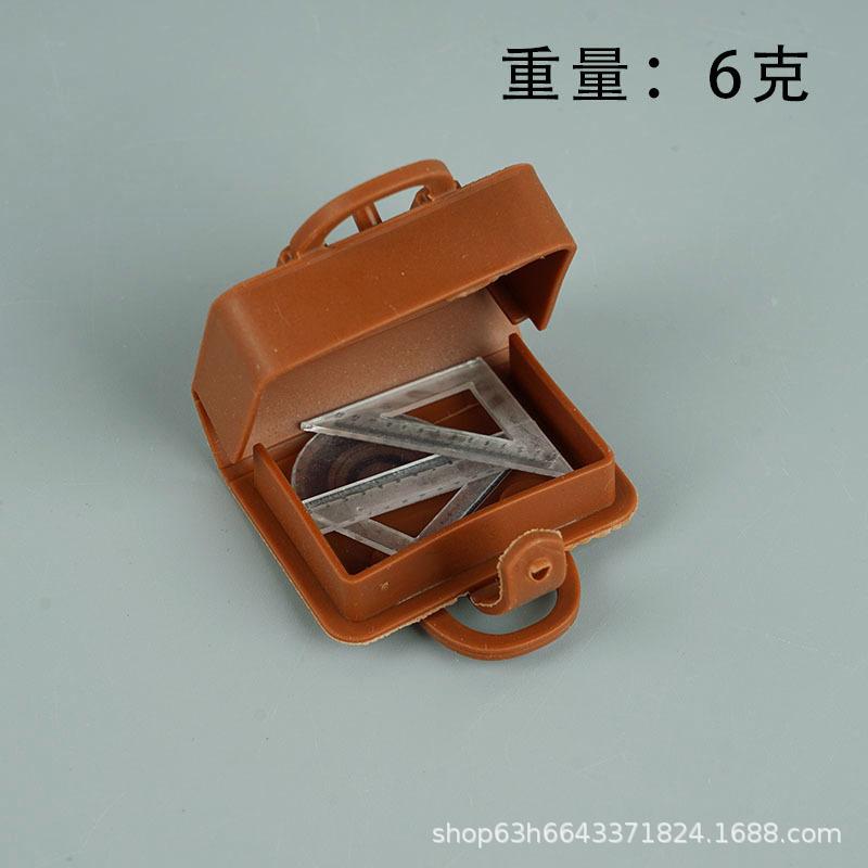 Good-Looking Mini Simulation Doll House Schoolbag Straight Ruler Triangle Ruler Miniature Creative School Supplies Model Ornament Toy