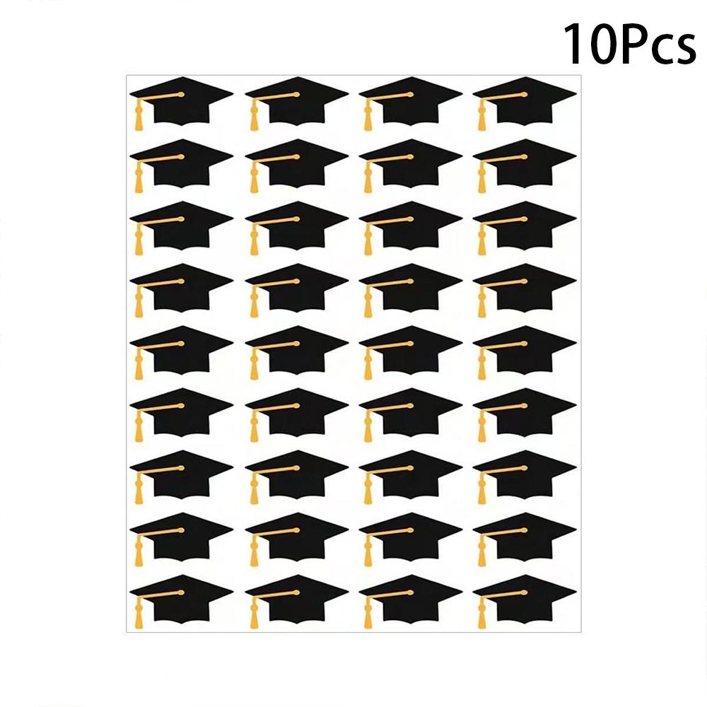 Runtowo 10 Sheets Graduation Cap Label Graduation Thank You Stickers Graduation Envelope Seals Graduation Gift Bag Stickers Other
