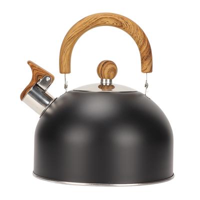 2.5L Stainless Steel Kettle Rustproof Prevent Scalding Whistling Teapot Tea Kettle with Ergonomic