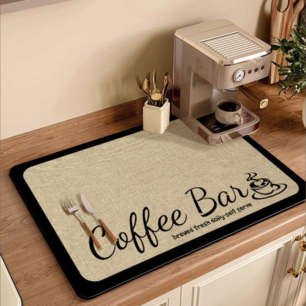 Thickened Coffee Machine Mat Absorbent Tableware Pad Dinnerware Rug Kitchen Drain Pad  Kitchen