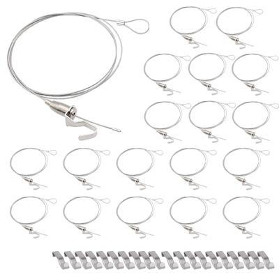 East Leaf Bilderschienen-Drahtaufhänger zum Aufhängen von Bildern (1,5m, Set of 20)