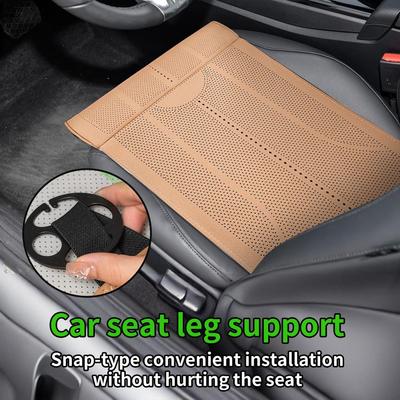 PU Leather Car Seat Leg Extender Car Leg Support Pillow Cushion Universal Adjustable Automotive Knee Rest Mat Cushion