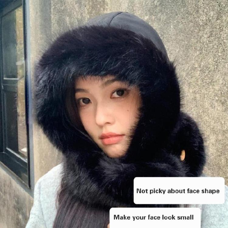 Adult Plush Earflap Hat Outdoor Windproof Ear Protect Furry Hat for Outdoor