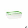 Boîte À Lunch Quid Greenery 1 L Transparent Plastique 13 X 18 X 6,8 Cm - 1 L (4 Unités) (Pack 4x)